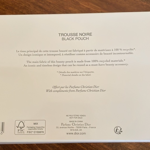 Dior Velvet Cosmetic Pouch NEW in box - Picture 6 of 6